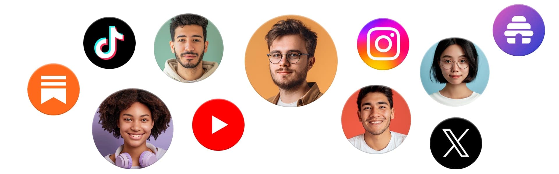 Creators across YouTube, TikTok, Instagram, and X