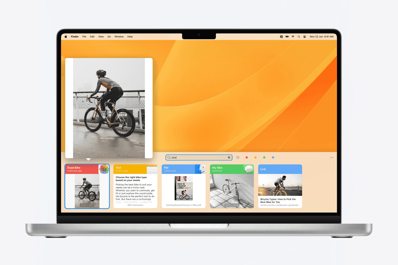 The Paste clipboard history on iPhone and Mac, showing past copies