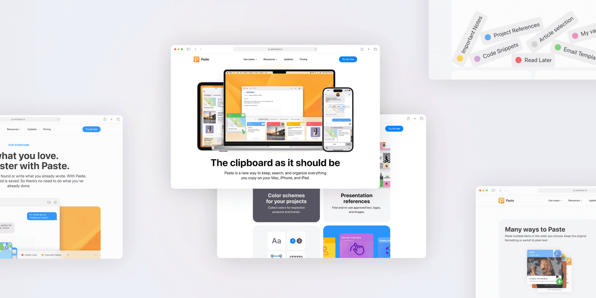 Web design journey at Paste
