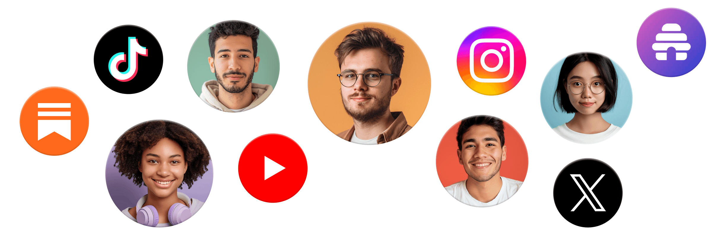 Creators across YouTube, TikTok, Instagram, and X
