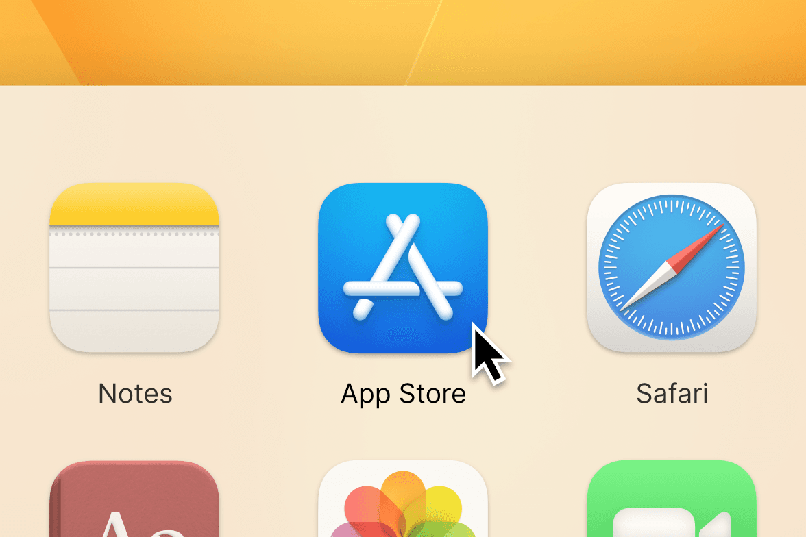 Opening the App Store from the Mac Dock